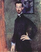 Portrat des Paul Alexanders vor gronem Hintergrund Amedeo Modigliani